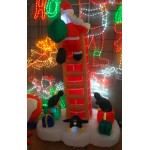 180CM Inflatable Santa Climb Chimney with lights